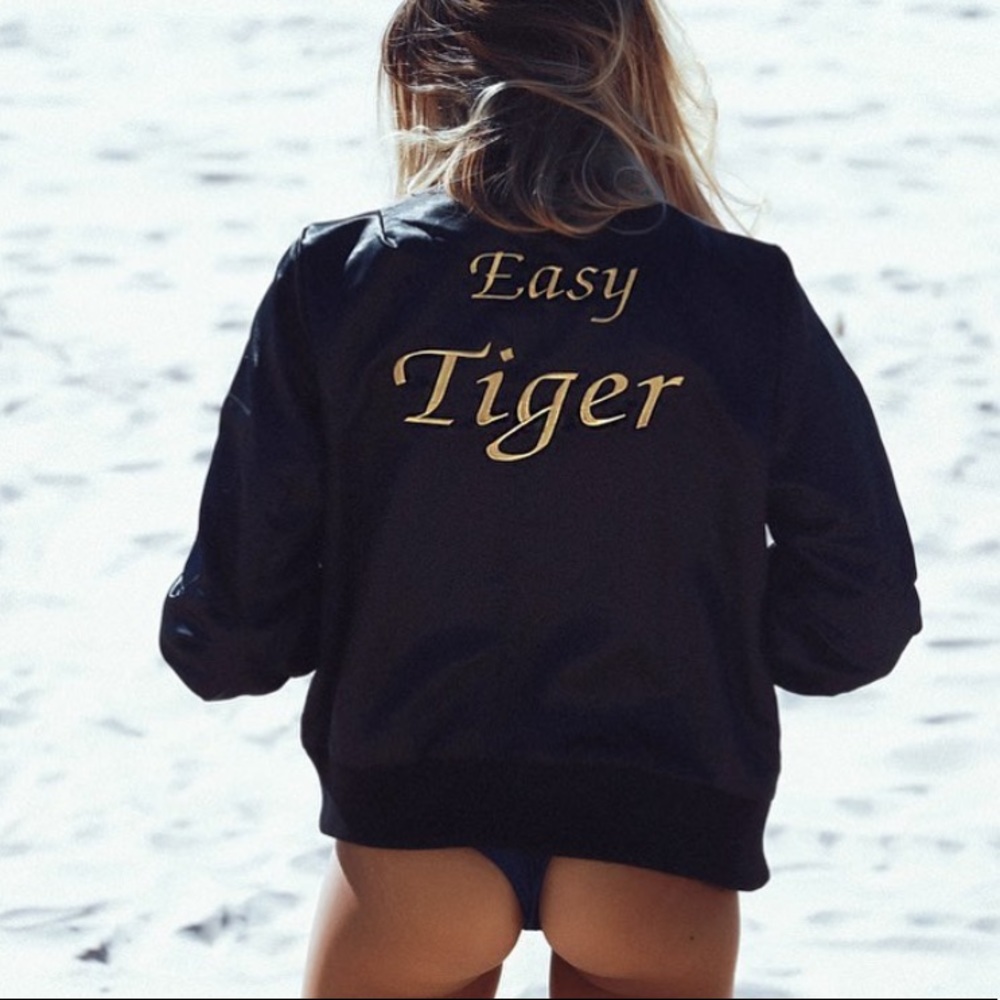 'Easy Tiger' bomber jacket